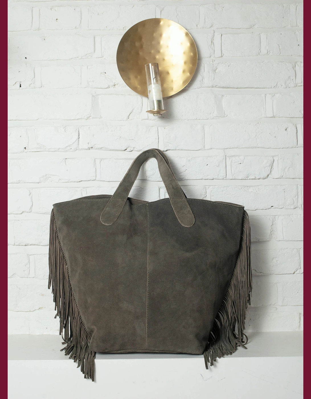 Vancouver Suede Tote - Olive, 5 of 4