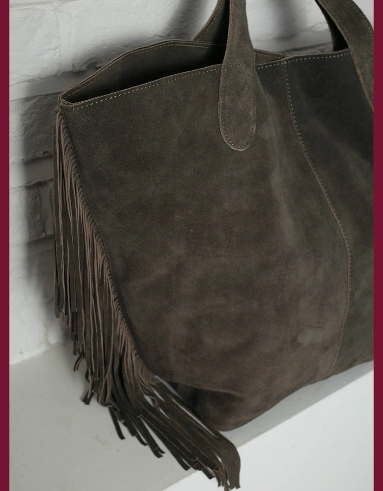 Vancouver Suede Tote - Olive
