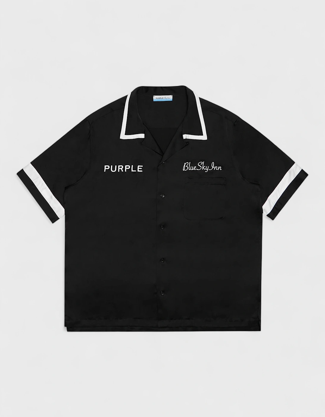 Purple Brand Waiter Embroidered Shirt Black, 5 of 4