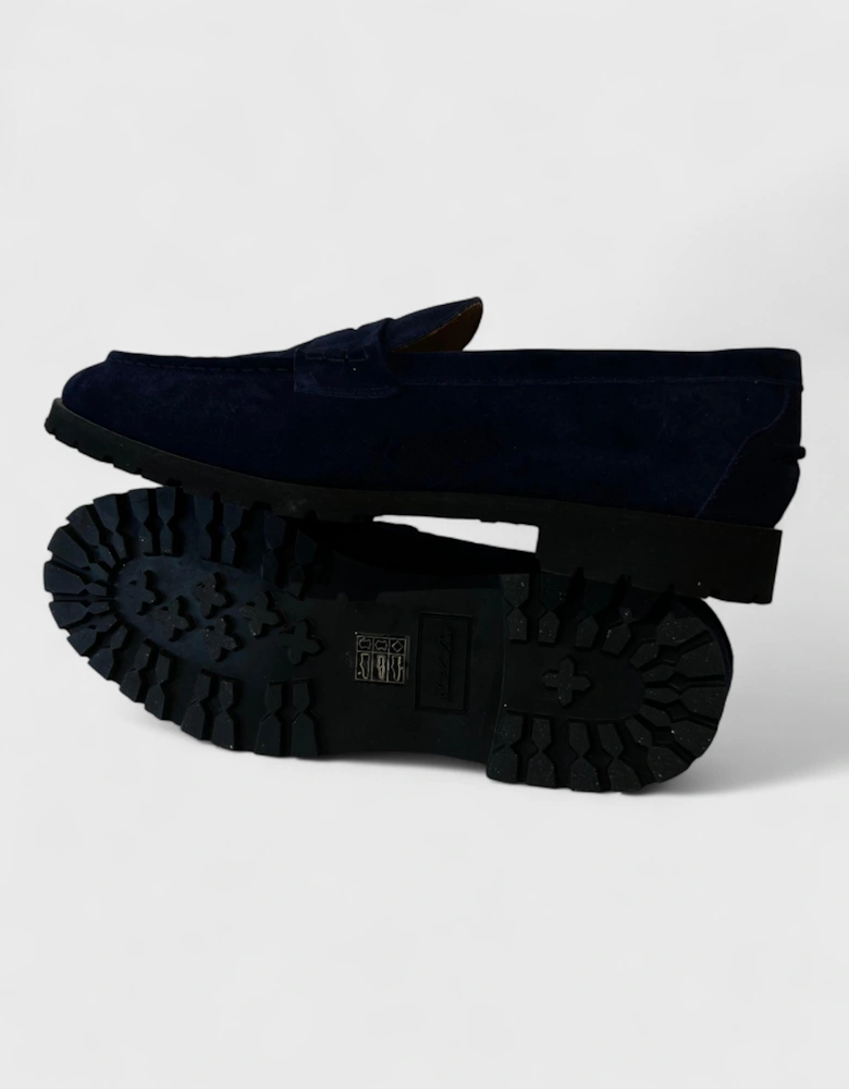 Suede Country Loafers Navy