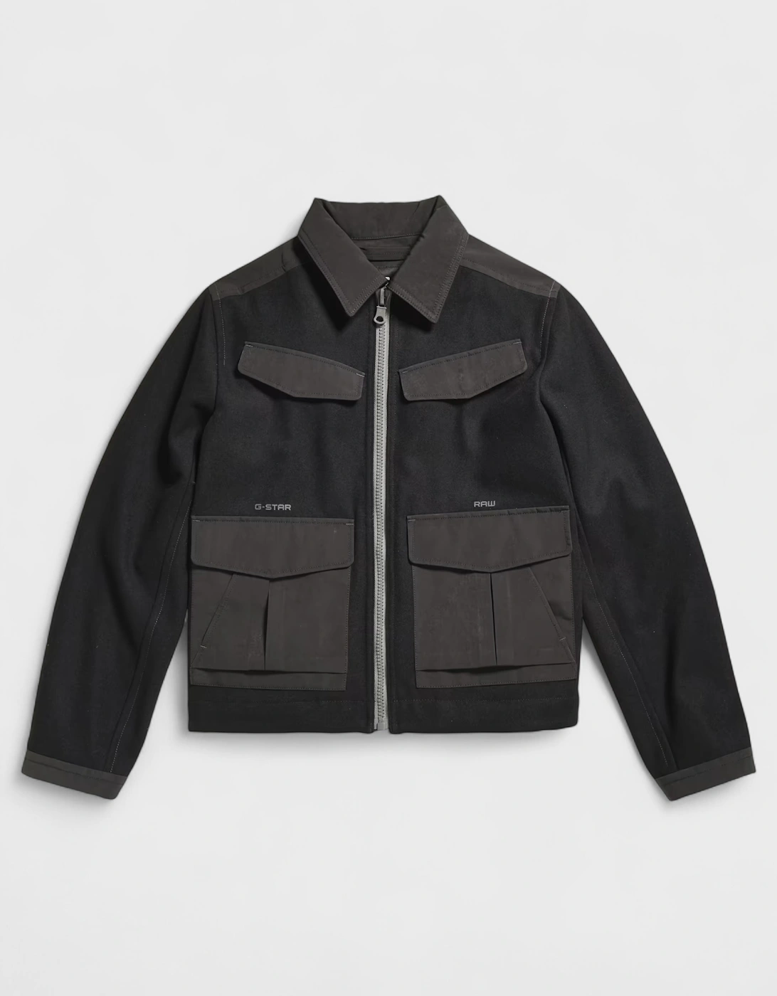 Raw Short Wool Jacket Black, 7 of 6