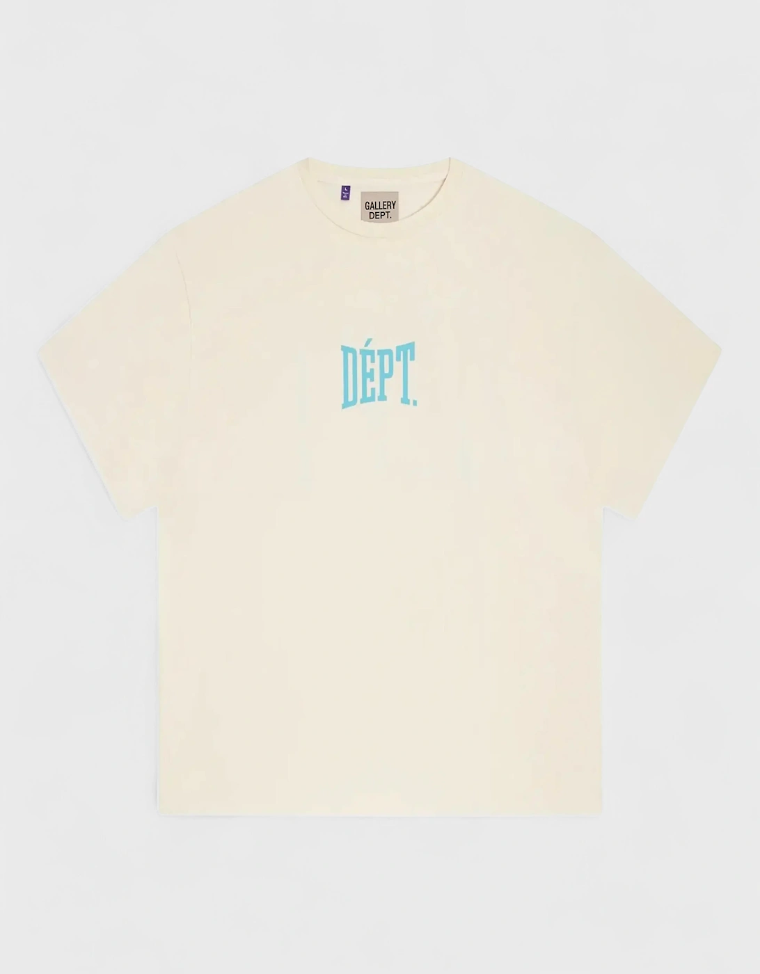 Gallery Dept. Logo Print T-shirt Beige Blue