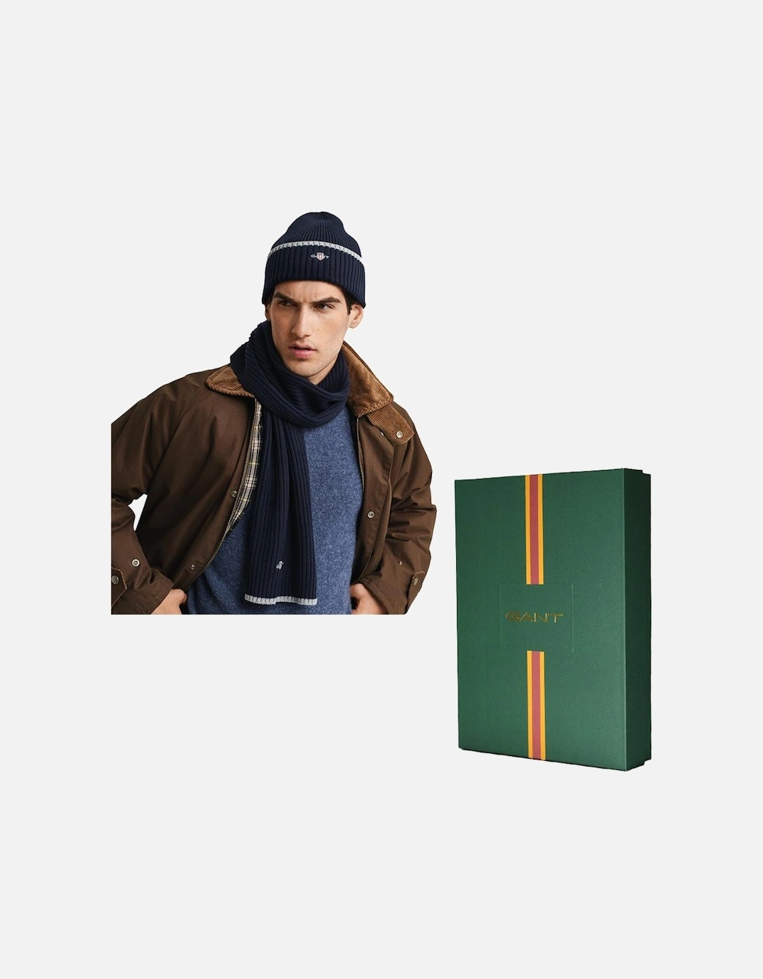 Essential Hat and Scarf Gift Set in Marine Blue, 5 of 4