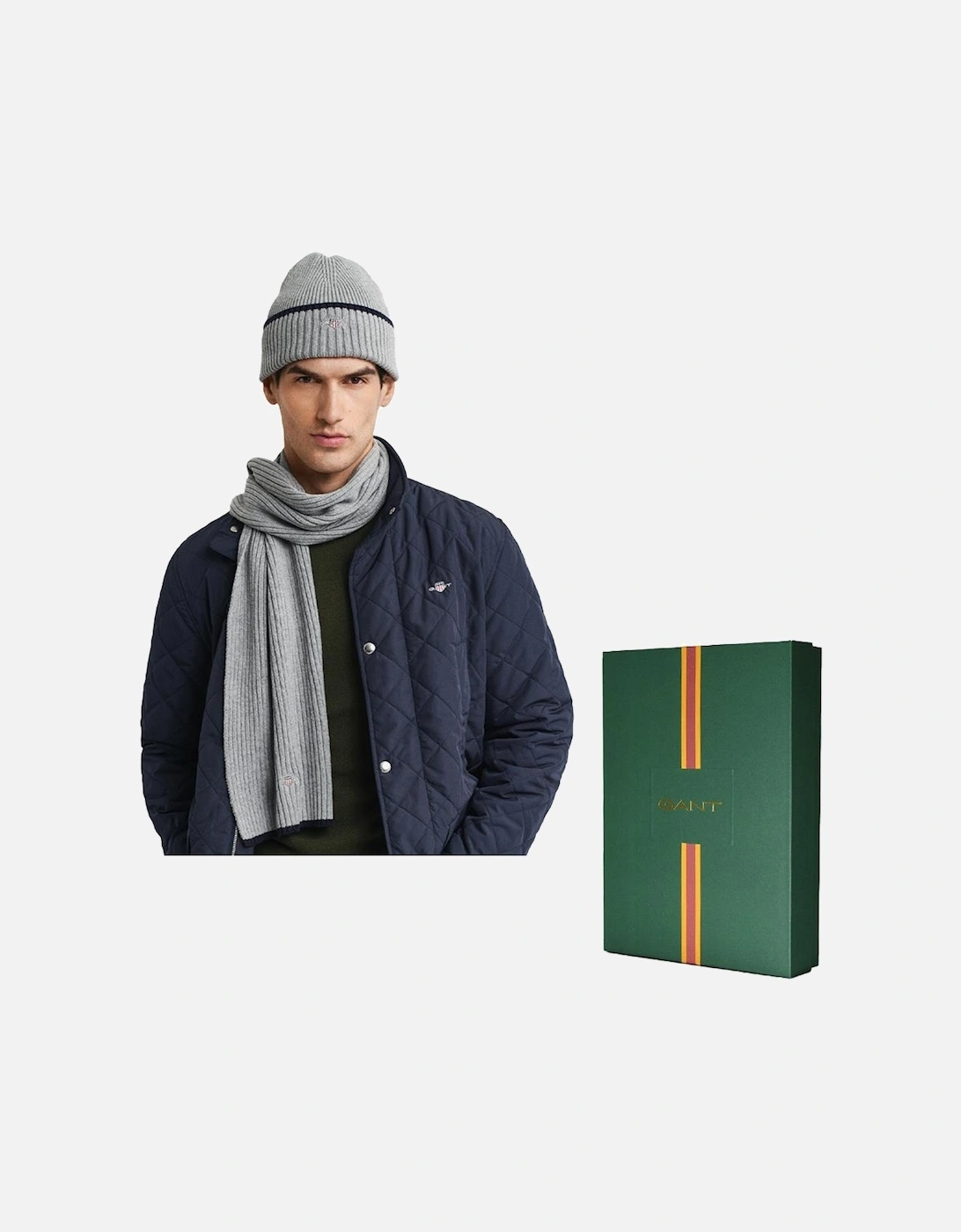 Essential Hat and Scarf Gift Set in Grey Melange, 5 of 4