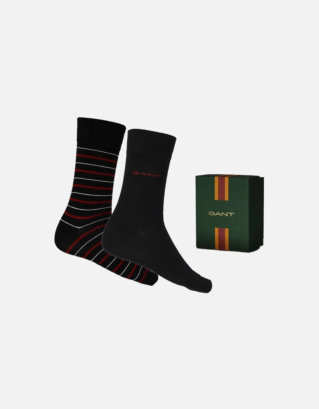 2-Pack Multi Stripe Socks Gift Set, Black, 3 of 2