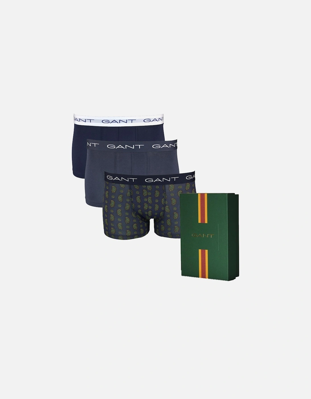 3-Pack Paisley Print Boxer Trunks Gift pack in Marine, 5 of 4