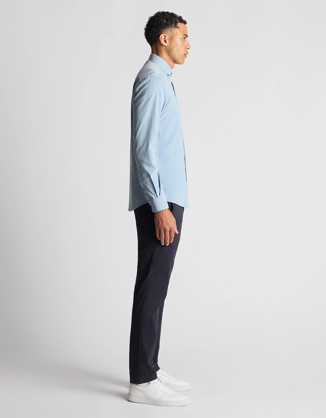 13926 Tapered Fit Micro Corduroy Shirt - Sky Blue