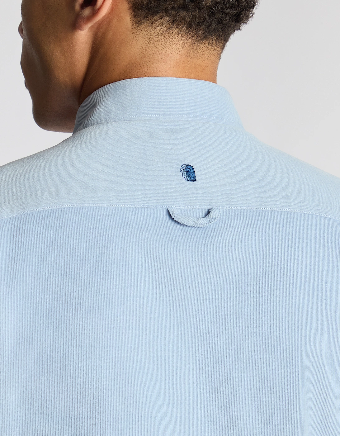 13926 Tapered Fit Micro Corduroy Shirt - Sky Blue