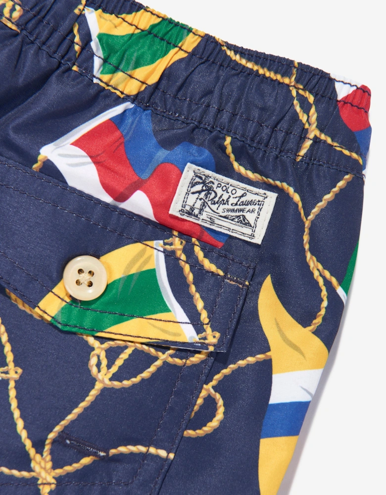 Boys Signal Flags Swim Shorts in Multicolour