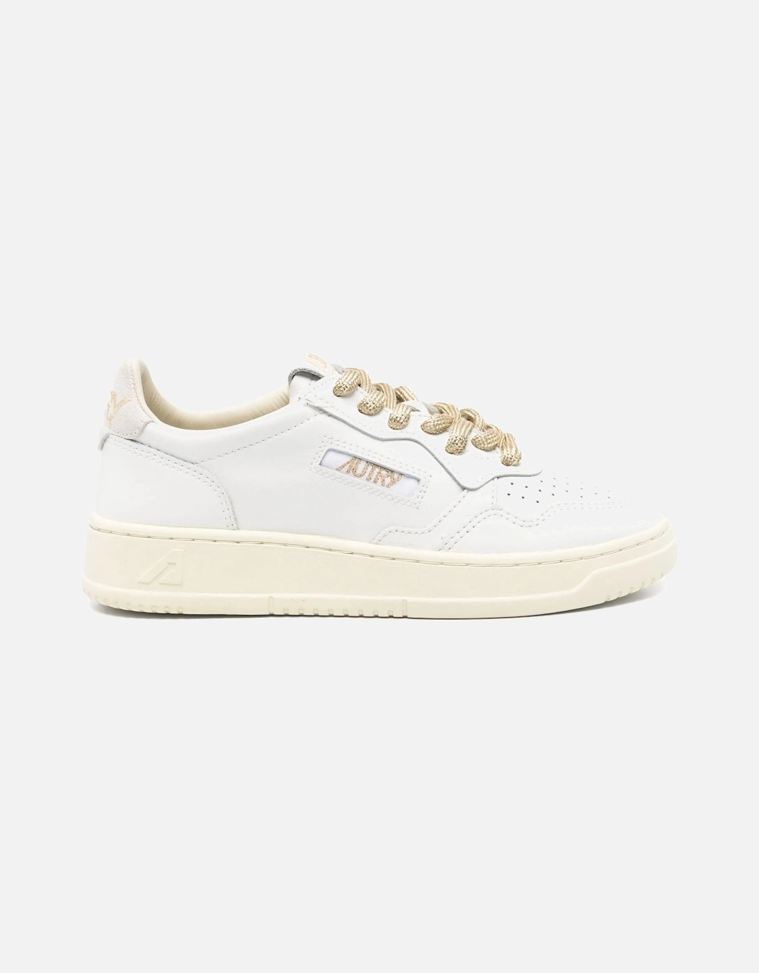 Womens Medalist Sneakers White/Beige, 5 of 4
