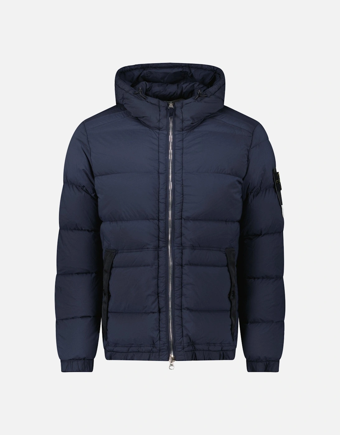 Hooded Puffer Jacket In Seamless Tunnel Nylon Navy, 6 of 5