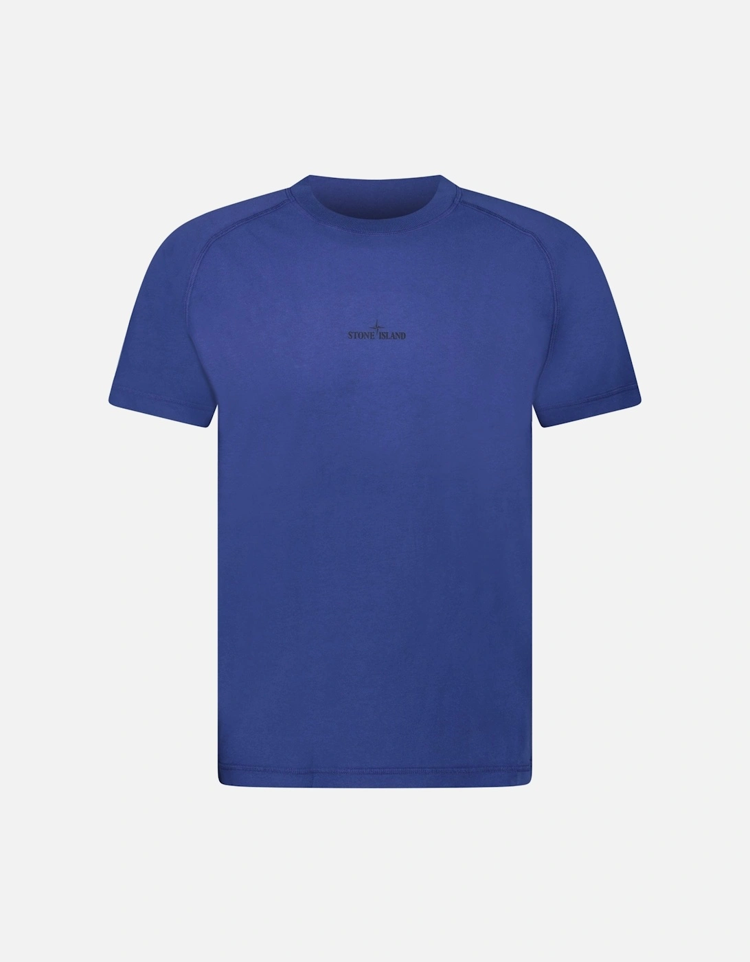 'Institutional One' Print T-Shirt in Marine Blue