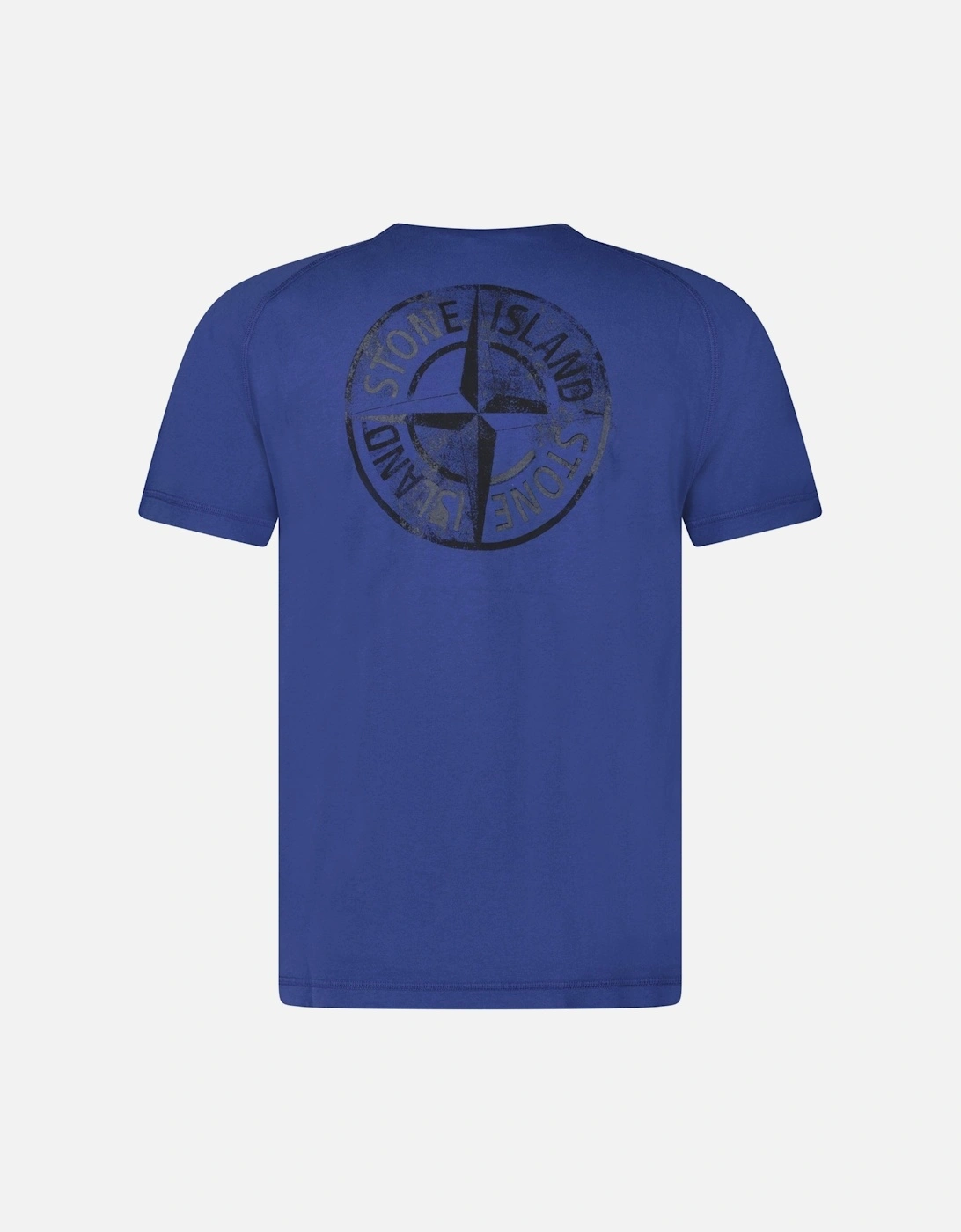 'Institutional One' Print T-Shirt in Marine Blue, 5 of 4