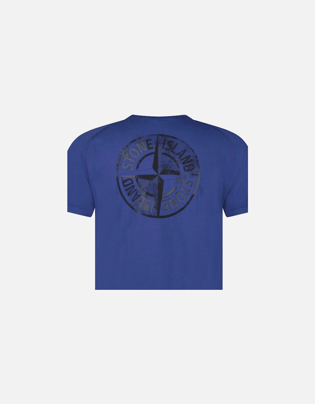 'Institutional One' Print T-Shirt in Marine Blue