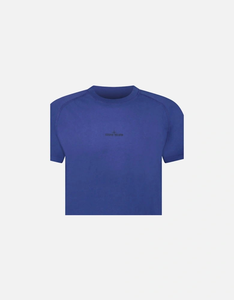 'Institutional One' Print T-Shirt in Marine Blue