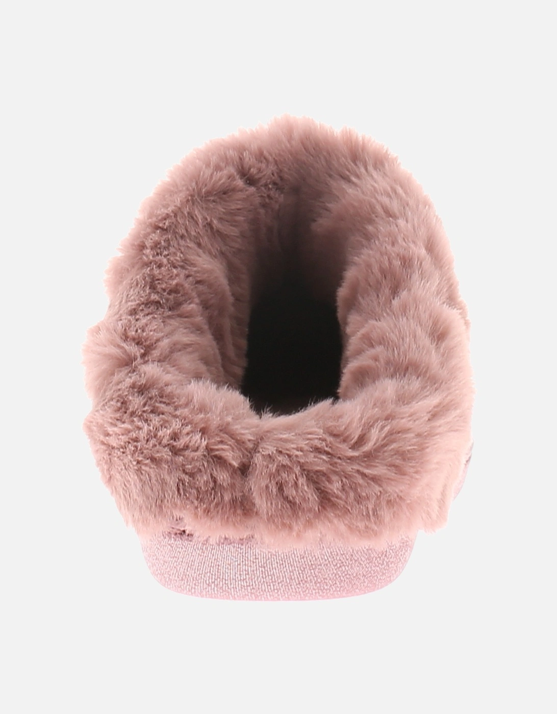 Womens Mule Slippers Faux Fur Plush pink UK Size