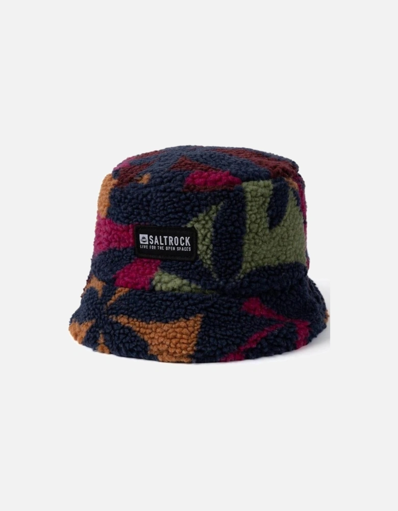 Womens Balance Borg Reversible Bucket Hat - Blue Dress - One Size