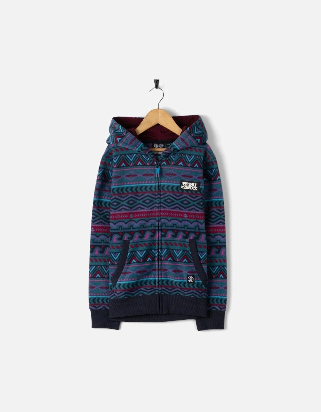 Kids Treehouse Hooded Microfleece Full Zip Fleece, 2 of 1