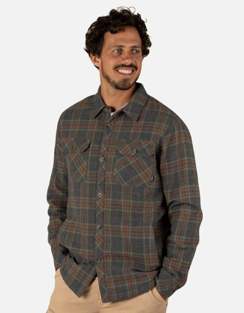 Mens Woody Sherpa Lined Shacket Long Sleeve Shirt