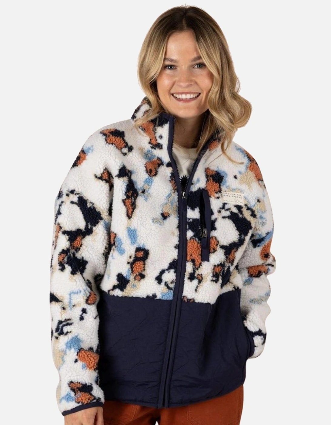 Womens Folie Sherpa Full Zip Fleece, 2 of 1