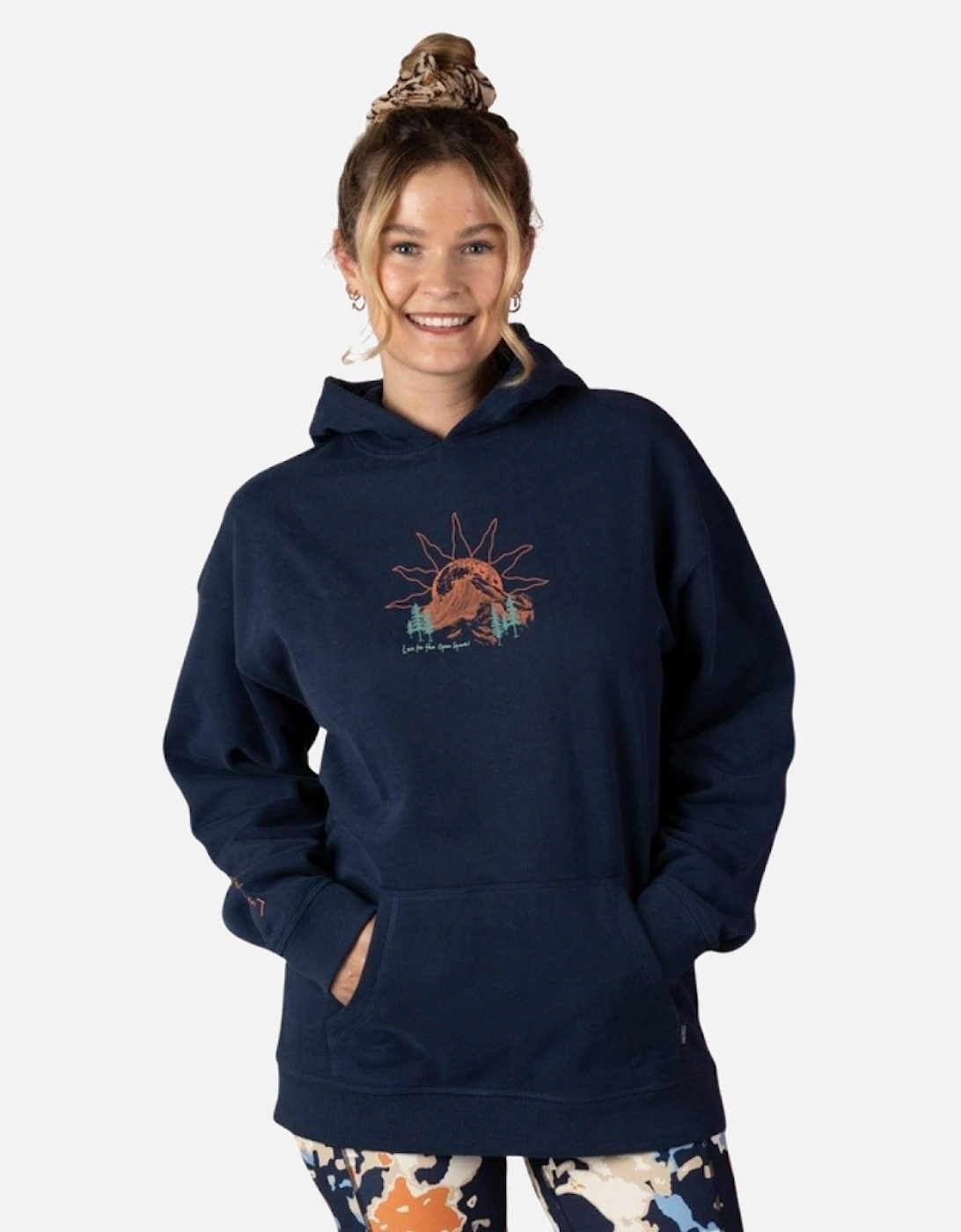 Womens Open Road Graphic Pop Hoodie, 2 of 1