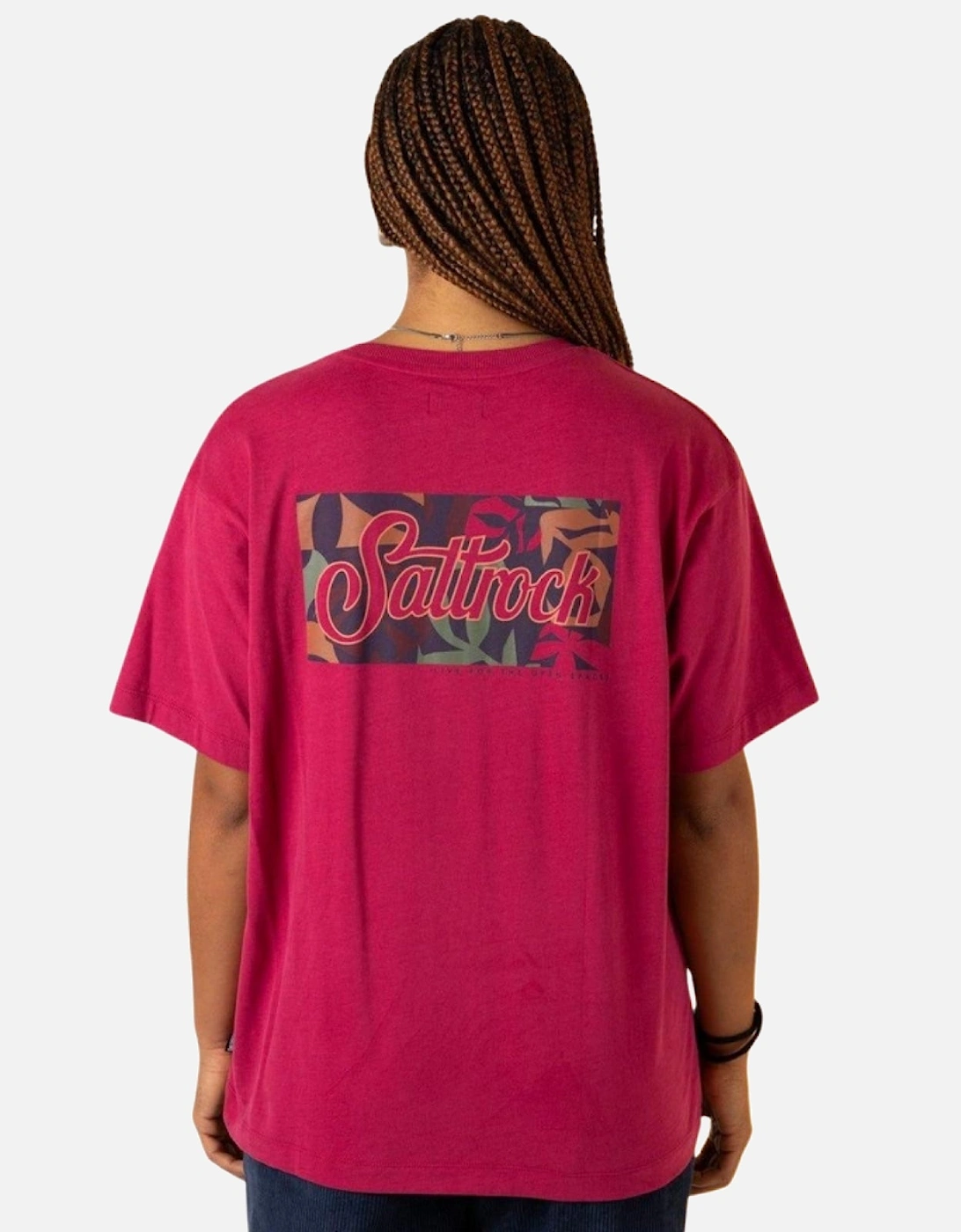 Womens Trader Floral Oversized Short Sleeve T-Shirt, 2 of 1