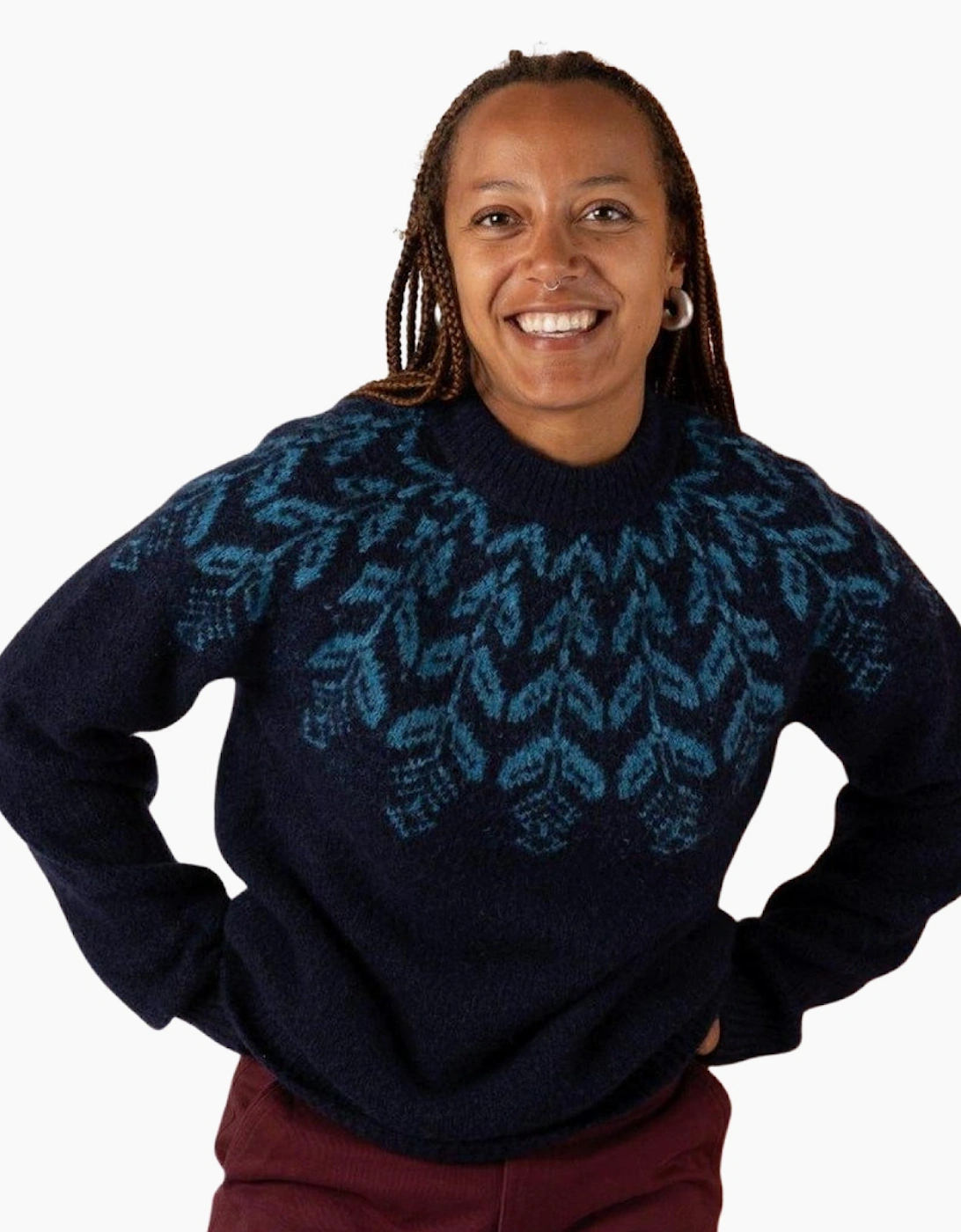 Women's Saltrock Womens Fairisle Pullover Knitwear Jumper - Blue Dress - Size: M