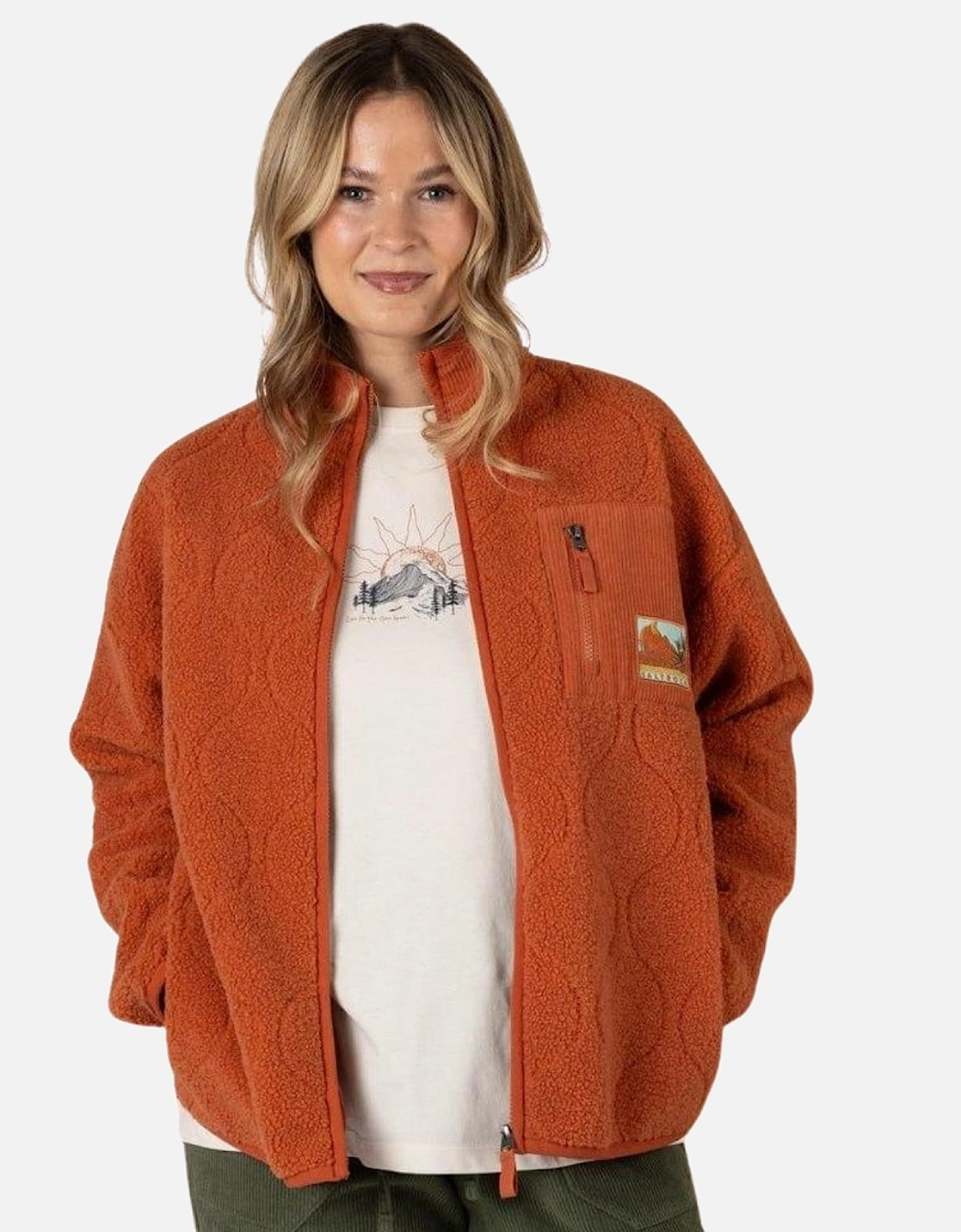 Womens Jarvis Jacquard Full Zip Fleece, 2 of 1