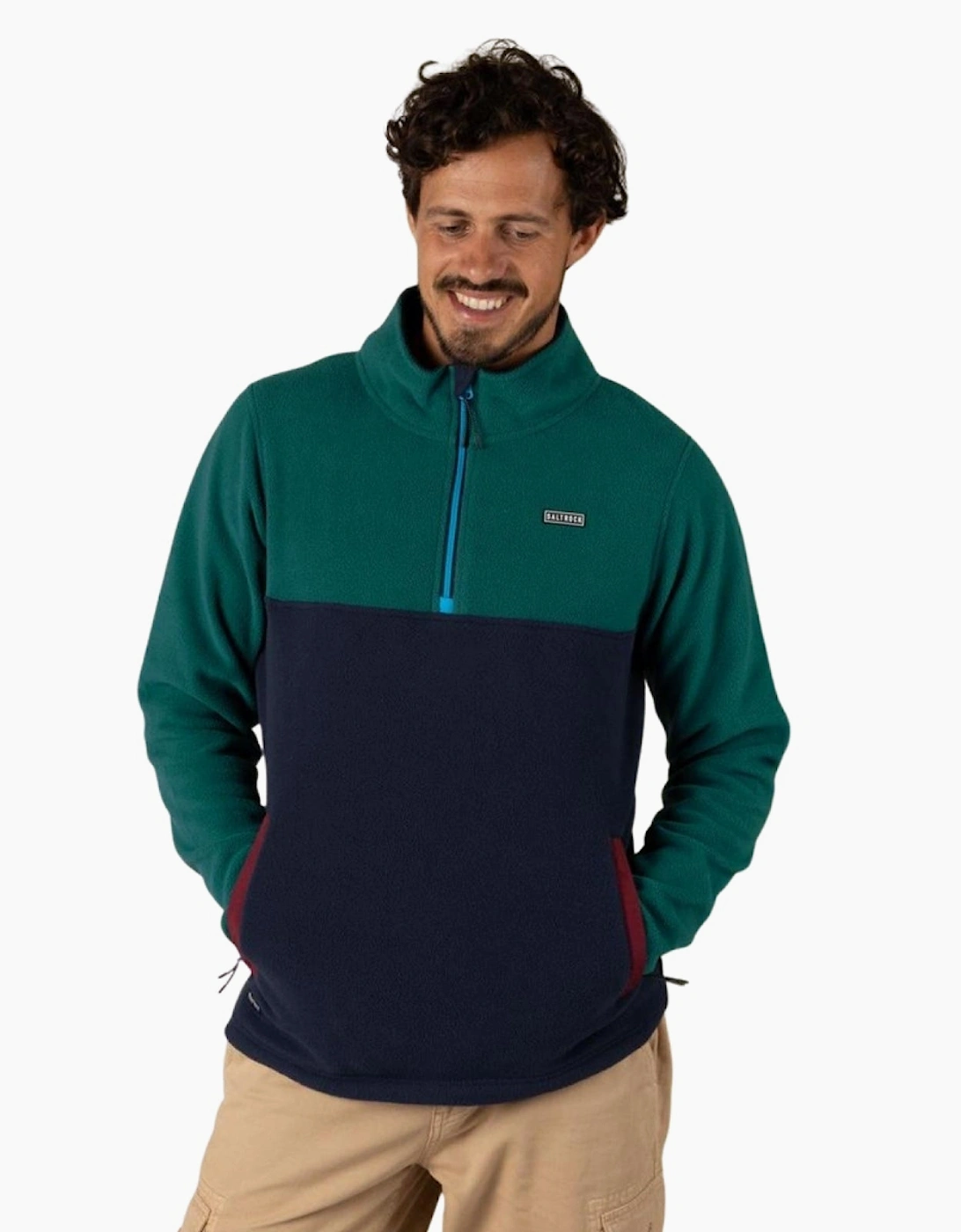 Saltrock Men's Saltrock Mens Theo Block Micro Half Zip Fleece - Multi