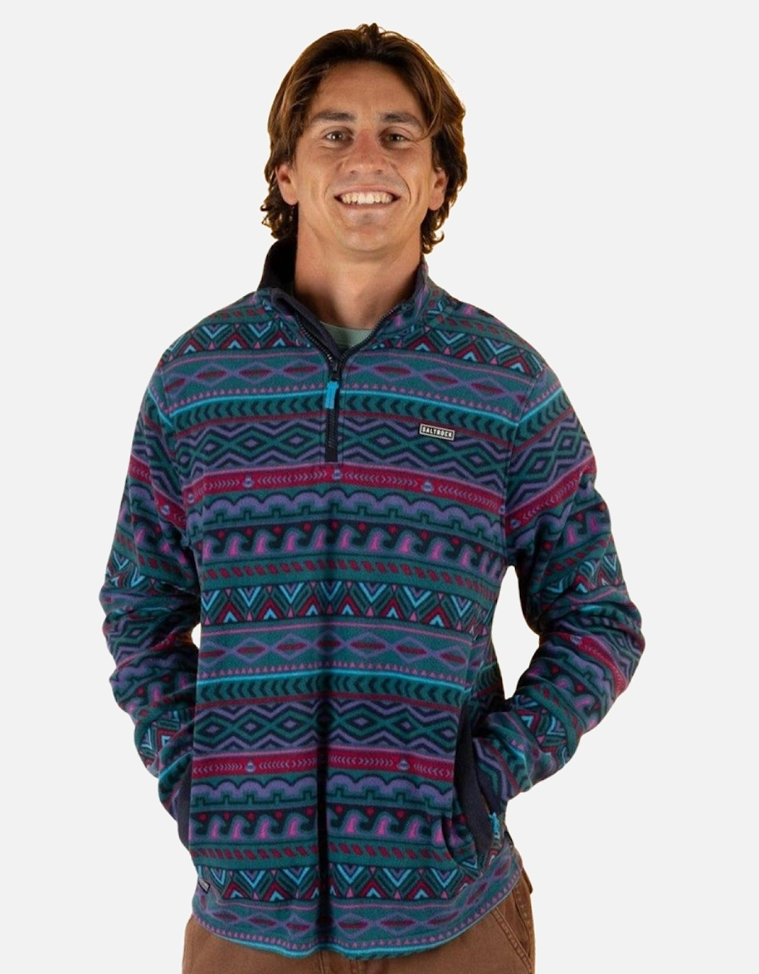 Mens Treehouse Micro Half Zip Fleece, 2 of 1