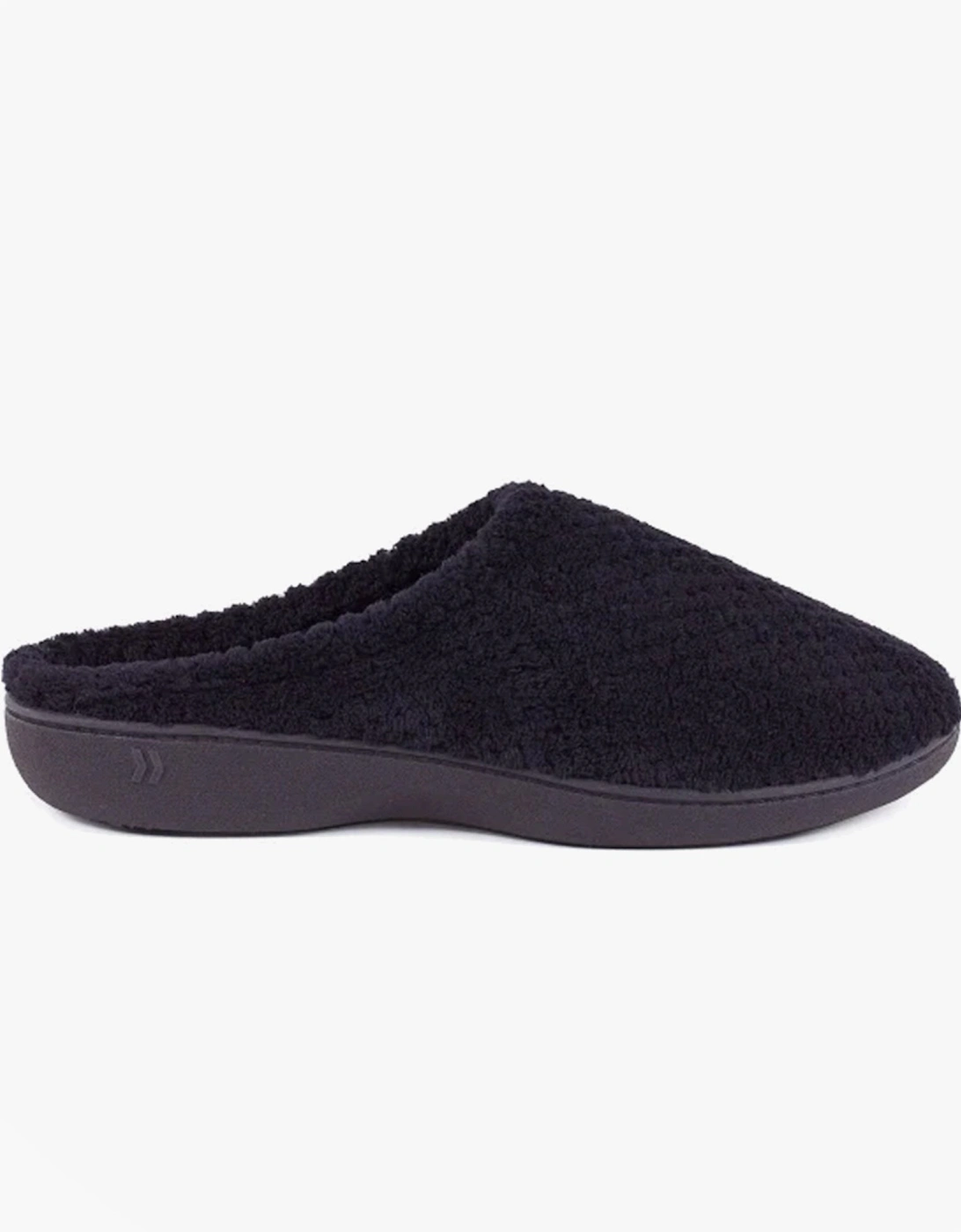 Isotoner POPCORN TERRY Womens Mule Slippers Black, 5 of 4