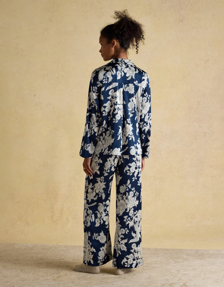 BONNIE Womens Pyjama Set Navy Floral