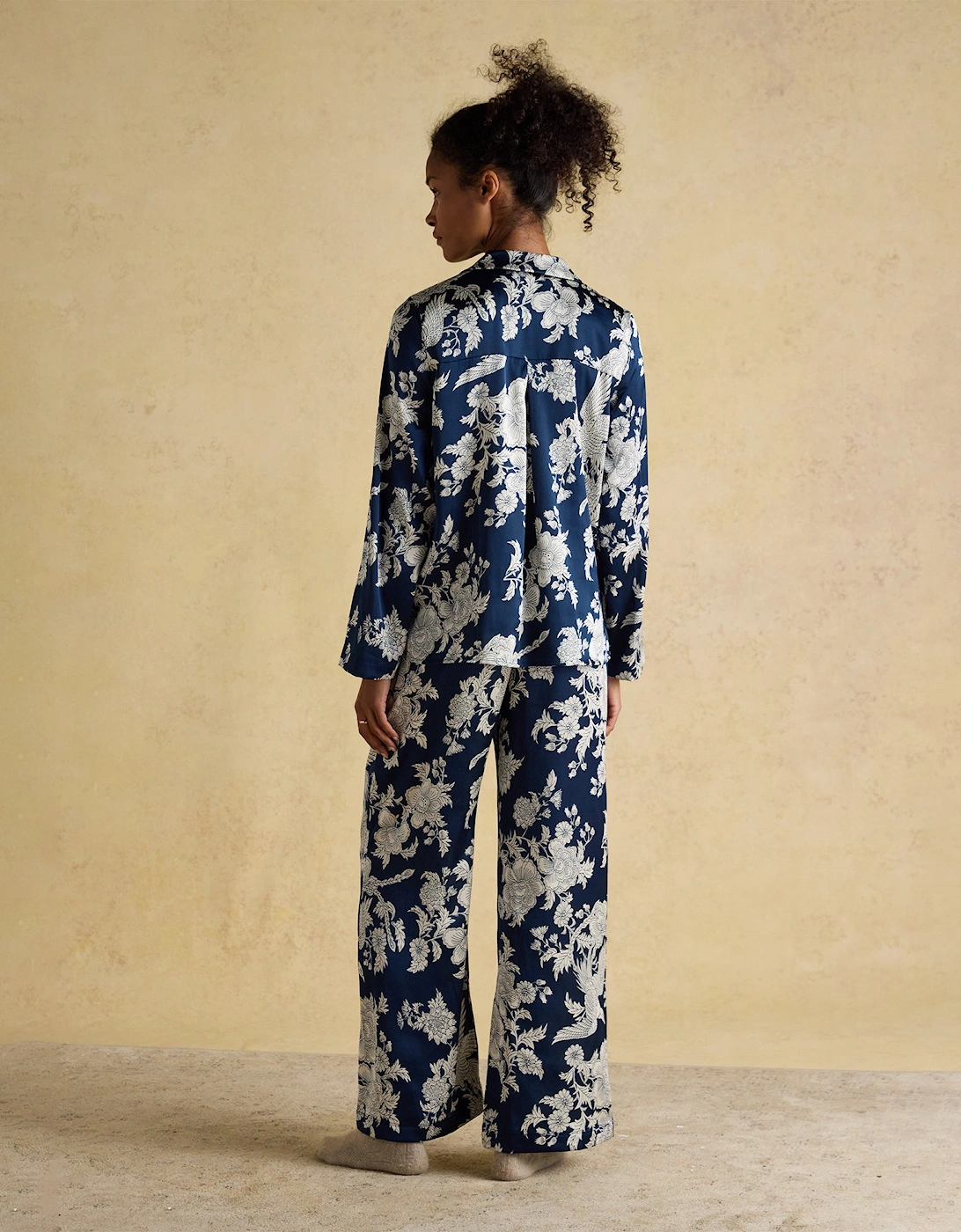 BONNIE Womens Pyjama Set Navy Floral
