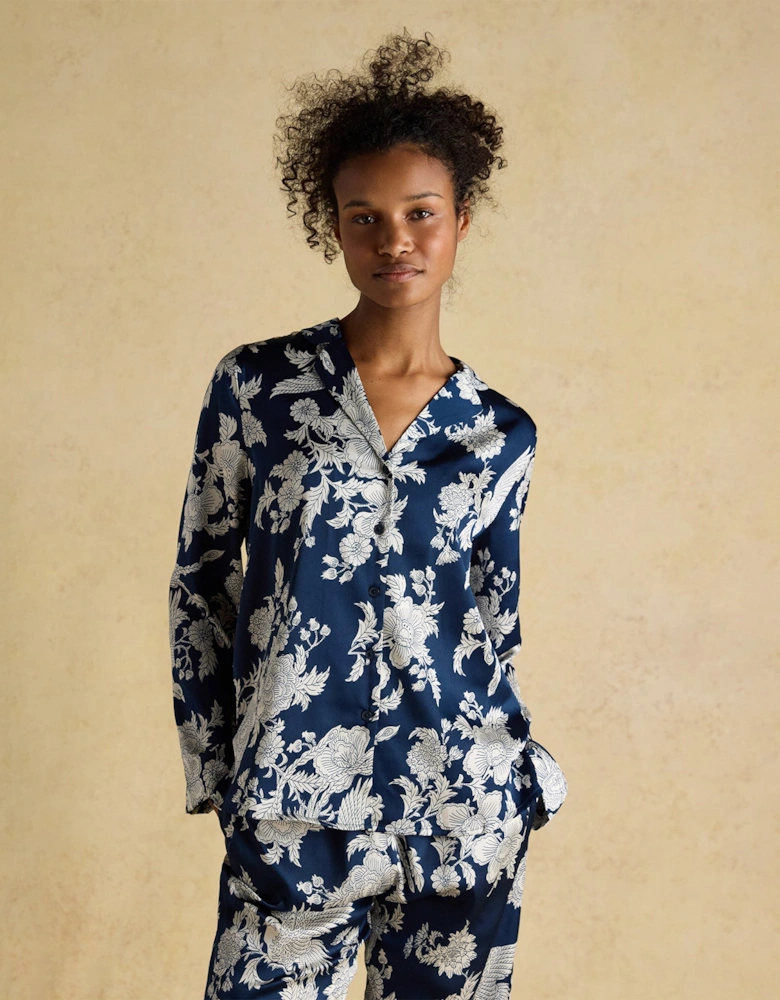 BONNIE Womens Pyjama Set Navy Floral