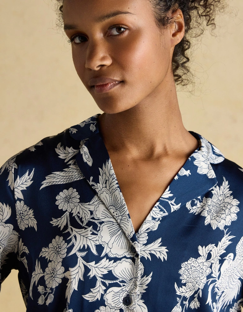 BONNIE Womens Pyjama Set Navy Floral