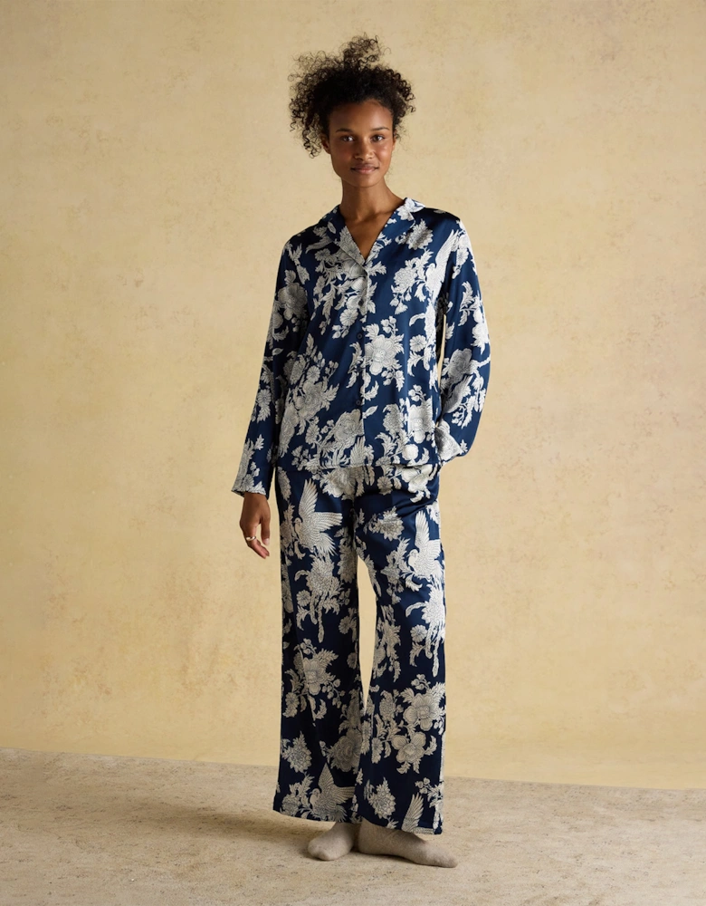 BONNIE Womens Pyjama Set Navy Floral
