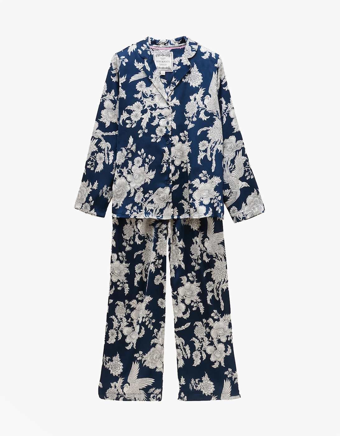 BONNIE Womens Pyjama Set Navy Floral, 7 of 6