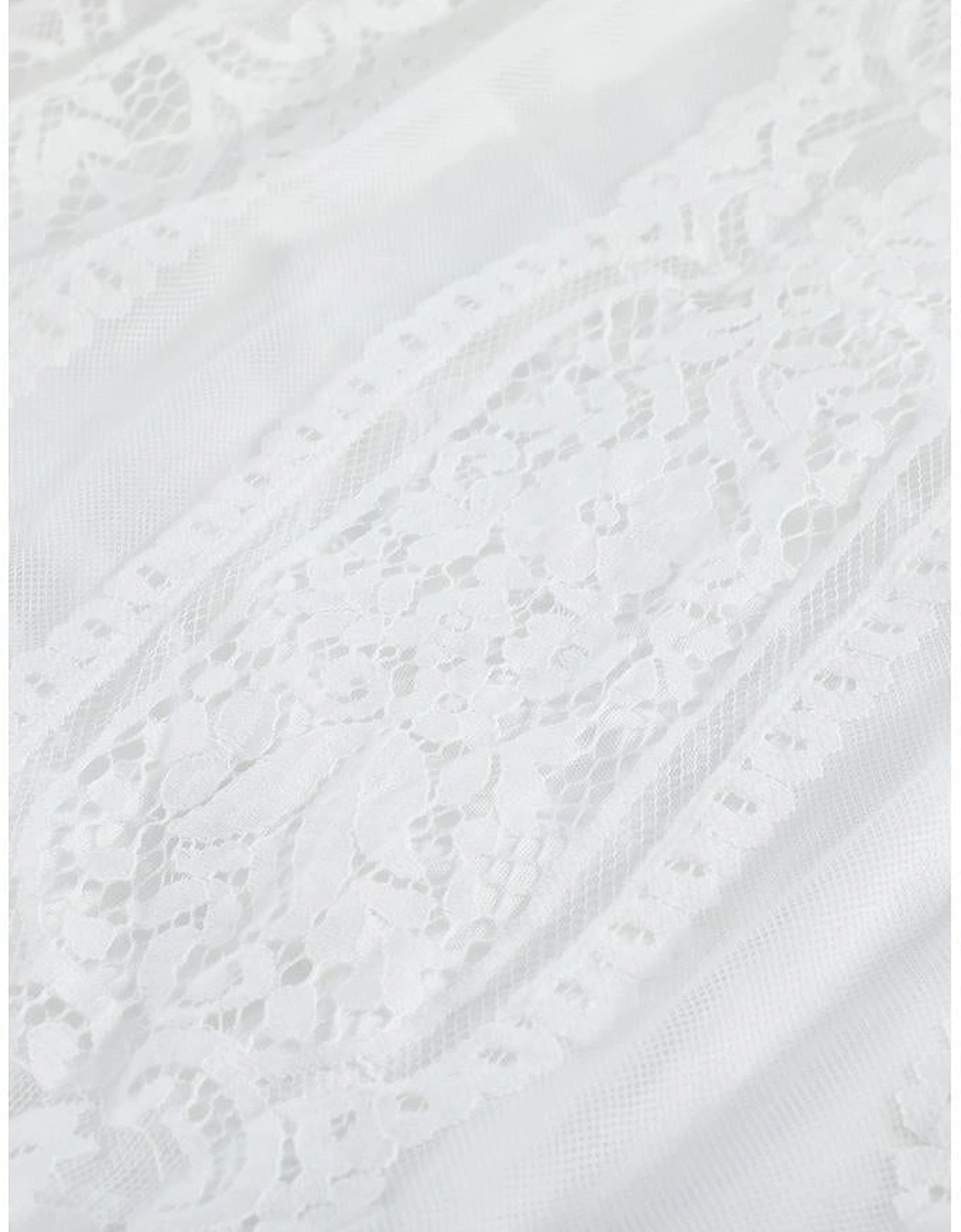 White Blue Fill Your Heart Lace Maxi Dress