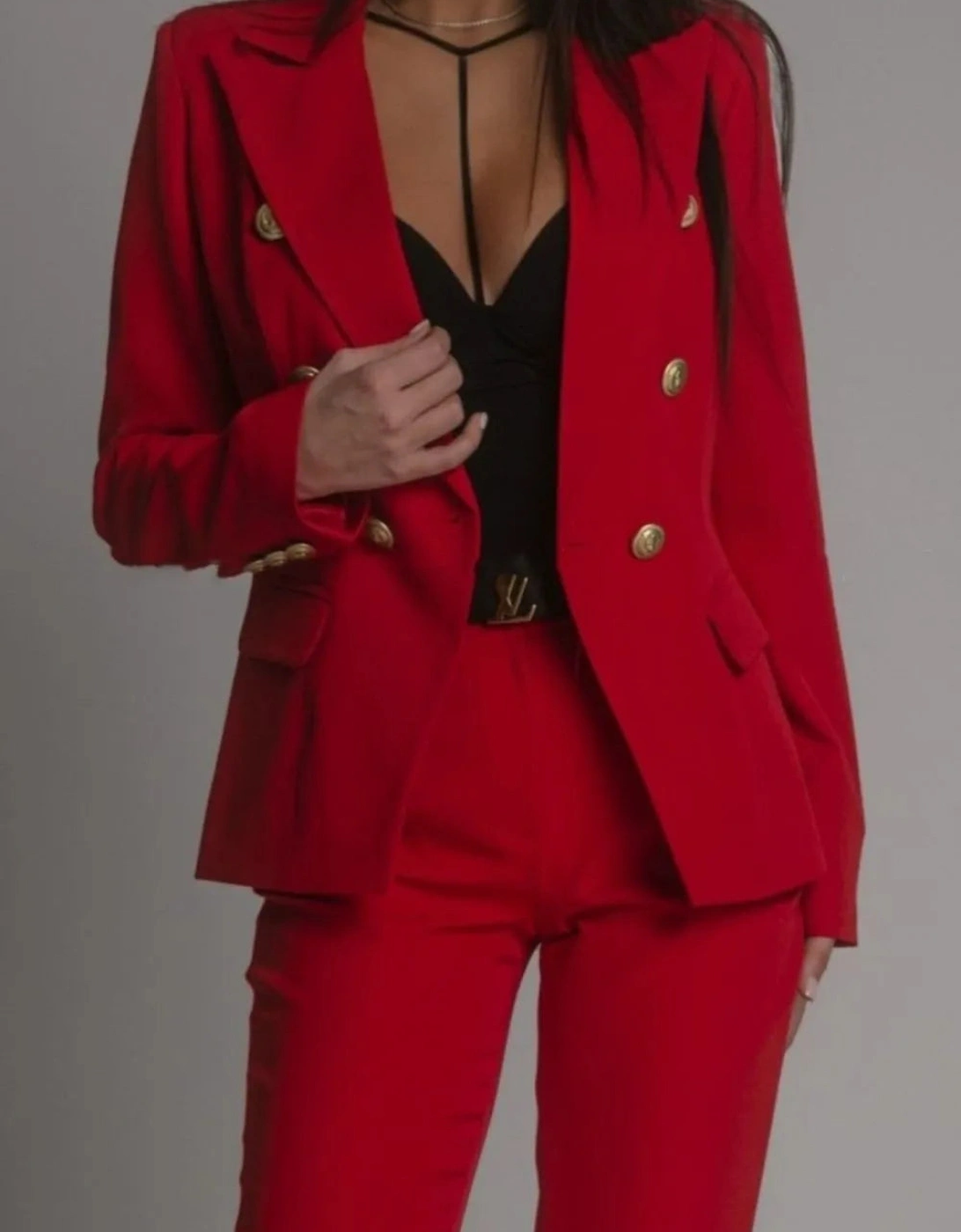 Lapel Collar Long Sleeve Blazer and Pants Set, 22 of 21