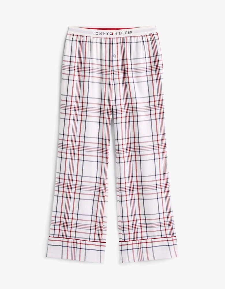 GIFT LS FLNL SHIRT S Womens Pyjama Set City Plaid Ivory Silk
