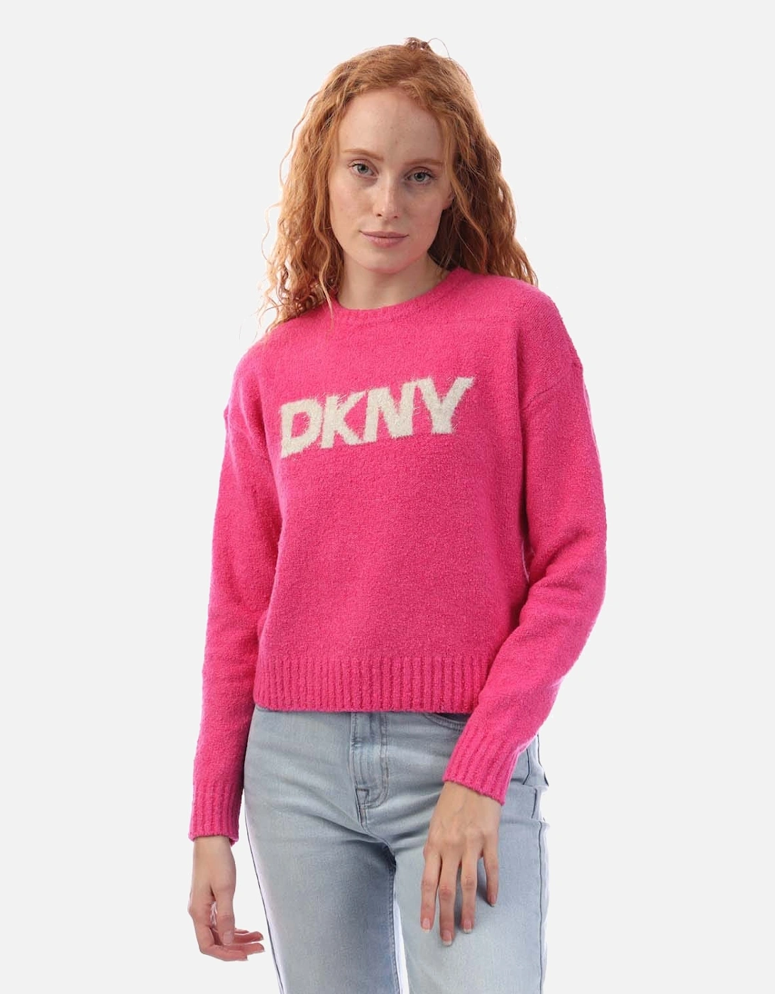 Tinsel Logo Boucle Crew Knit Sweater, 5 of 4