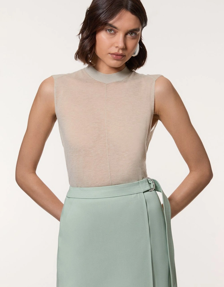 Sheer Wool Knit Tank Top