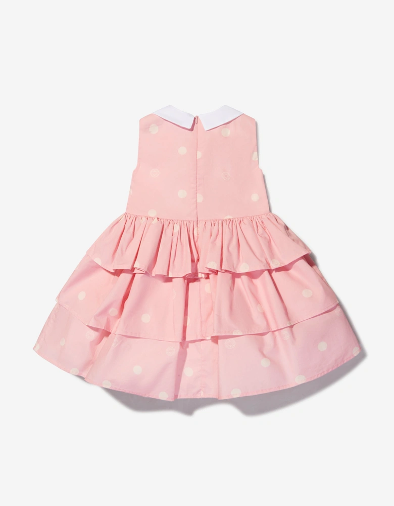 Girls Cotton Polka Dot Sleeveless Dress