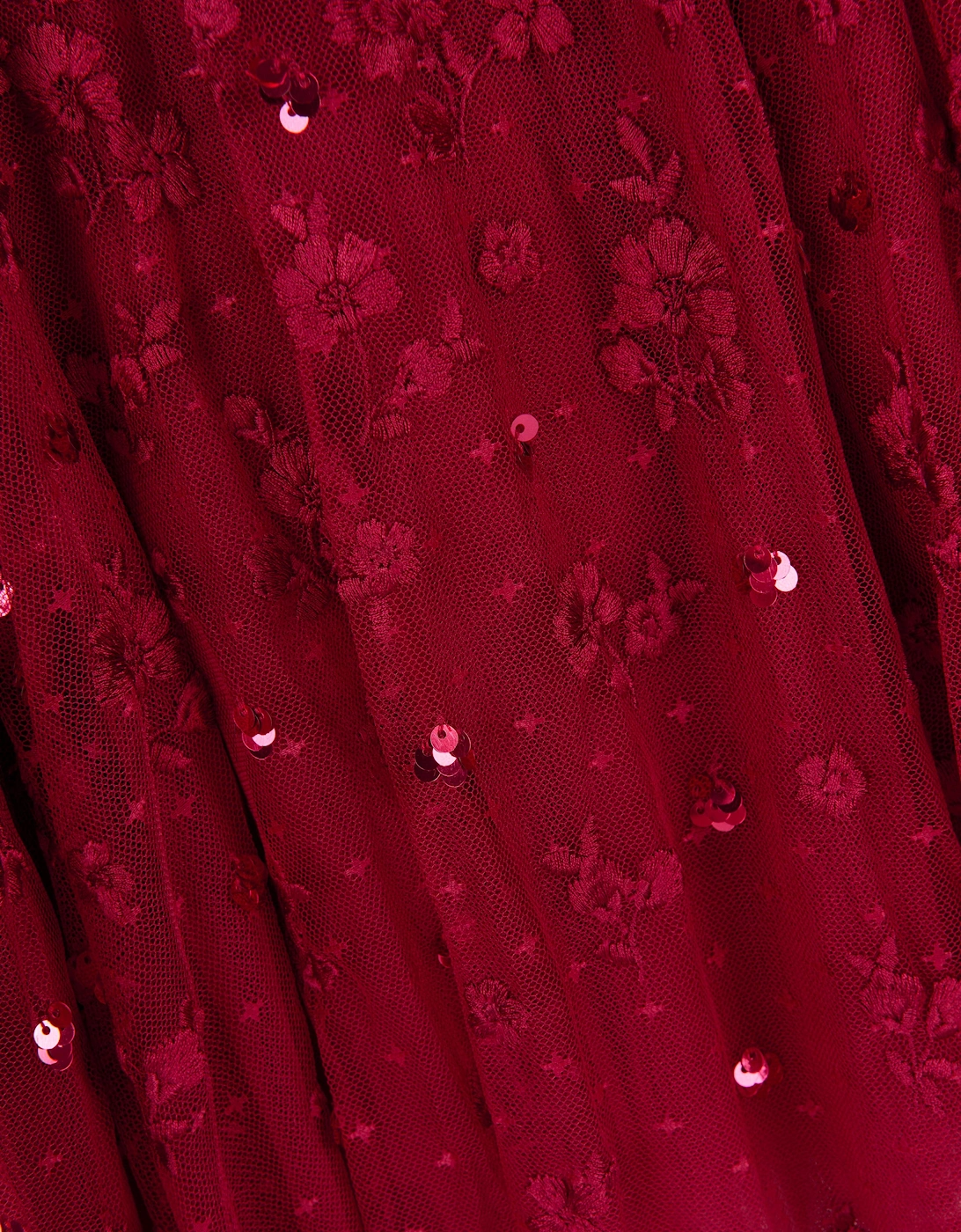Girls Dahlia Ditsy Cape Dress in Red