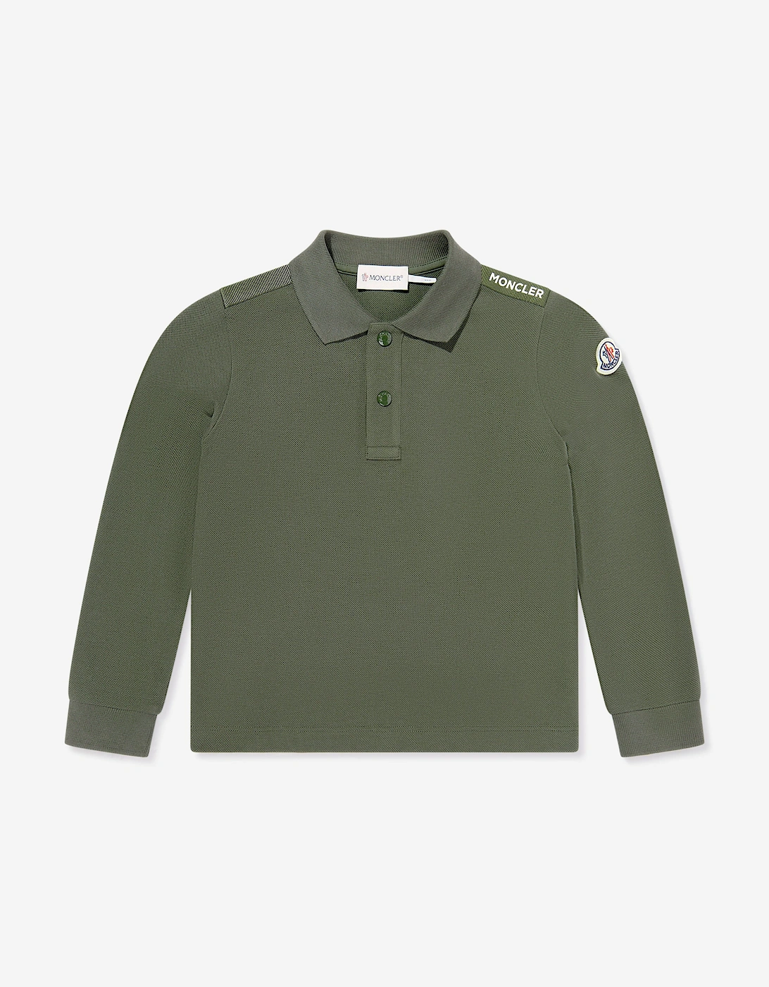 Boys Long Sleeve Polo Shirt in Green, 5 of 4
