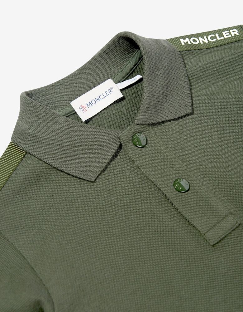Boys Long Sleeve Polo Shirt in Green