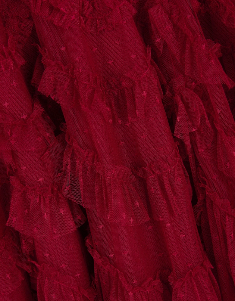 Girls Aviana Dress in Red
