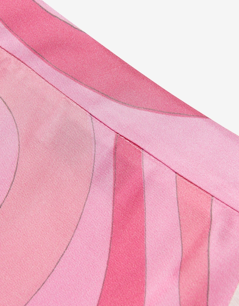 Girls Marmo Print Skirt in Pink