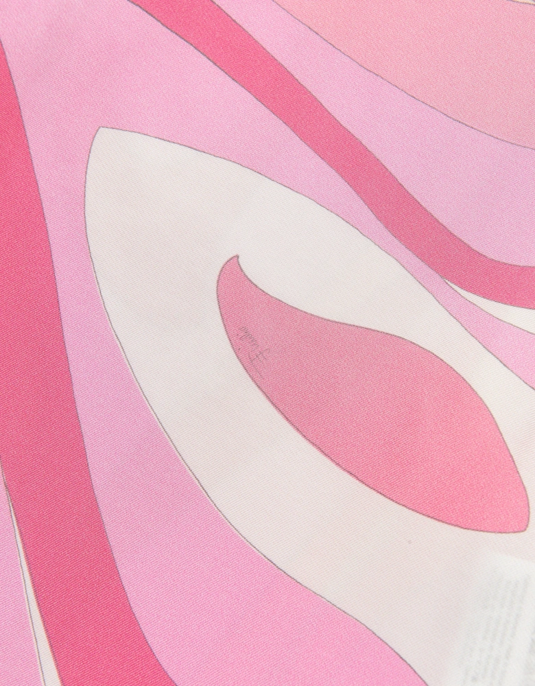 Girls Marmo Print Skirt in Pink