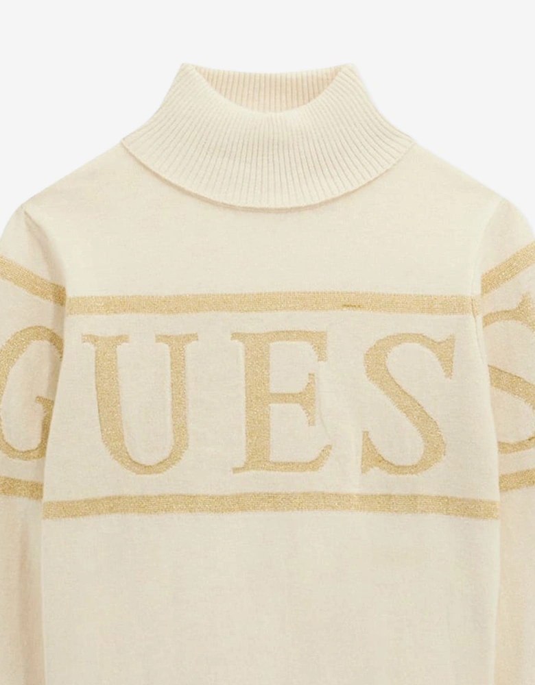 Girls Logo Jumper in Ivory